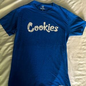 Cookies T-Shirt, Blue, Women’s size small.